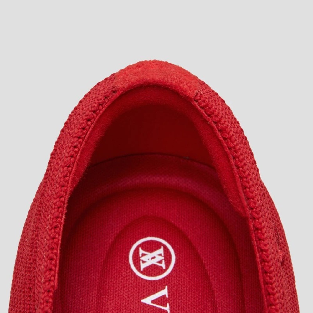 VIVAIA Margot Mary Jane Ruby Red Square Toe Knit Flats EU 37.5 US 7 - Picture 16 of 16
